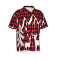 thumbnail image 2 of Bixox Men's Hawaiian Shirts Men's Christmas Buffalo Plaid Print Short-Sleeve Shirt-Small, 2 of 8