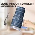 thumbnail image 5 of 20oz Bohemian Design Insulated Cup, Stainless Steel Travel Tumbler with Handle, Leak-Proof Lid, Straw Included, Unique Gift Idea, 5 of 5