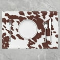 thumbnail image 2 of Cow Fur Placemats Set of 4 Dining Table Kids Cowhide Indoor Outdoor Kitchen Dinner Party Decor Table Mats Farmhouse Table Mats Kitchen Wild Animals Natural Brown and White Placemats, 2 of 4