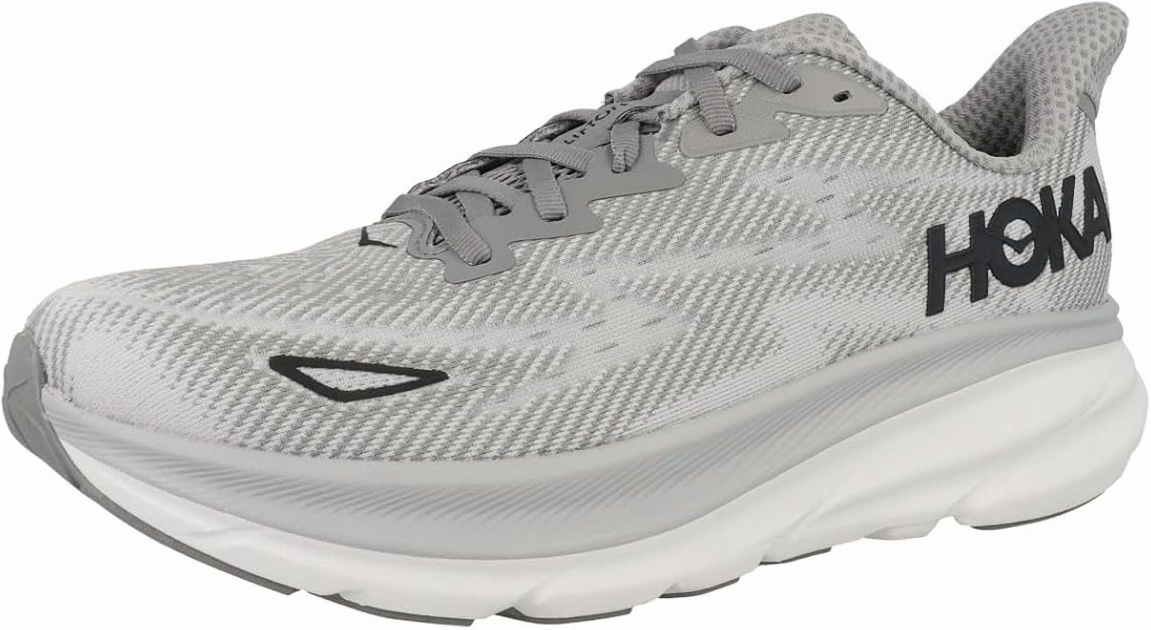 Hoka Clifton 9 Running Shoes Mens 10.5 Harbor Mist Grey Black Athletic Run Train Men main image 3