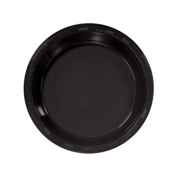 Hanna K. Signature Black Plastic Party Plates, 9", 50 Count