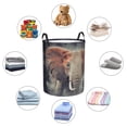 thumbnail image 3 of Lsque Elephant in Smoke pattern Laundry Hamper Basket, Tall Woven Rope Hamper Basket for Clothes, Lightweight Storage Basket, Collapsible Waterproof-Small, 3 of 8