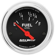 AutoMeter 2518 Traditional Chrome Electric Fuel Level Gauge