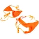 thumbnail image 3 of Traje de baño de dos piezas de color naranja puro para divertirse en la playa, conjunto de bikini de verano con lazos laterales, talla M, 3 of 8