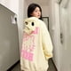 thumbnail image 4 of Sanrio Hello Kitty Hooded Sweater Anime Fashion Embroidery Cardigan Zipper Top Cotton Korean Loose Couple Coat Winter Y2K Girls, 4 of 4