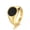 gold, variant on Simple Oil Drip Black Round Rings Stainless Steel Jewelry For Women Mens 6-12#-7#-silver
