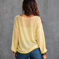 thumbnail image 4 of Women Oversized Sweater Scoop Neck Long Sleeve Knit Top, 4 of 5
