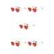 thumbnail image 1 of Gafas de sol Sonducket en forma de corazón PVC lente Tac rojo, 1 of 6