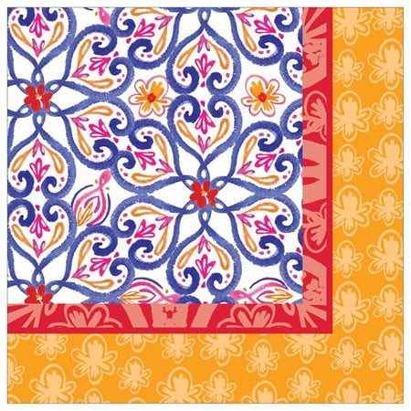 Floral Talavera Small Napkins, 18 Count