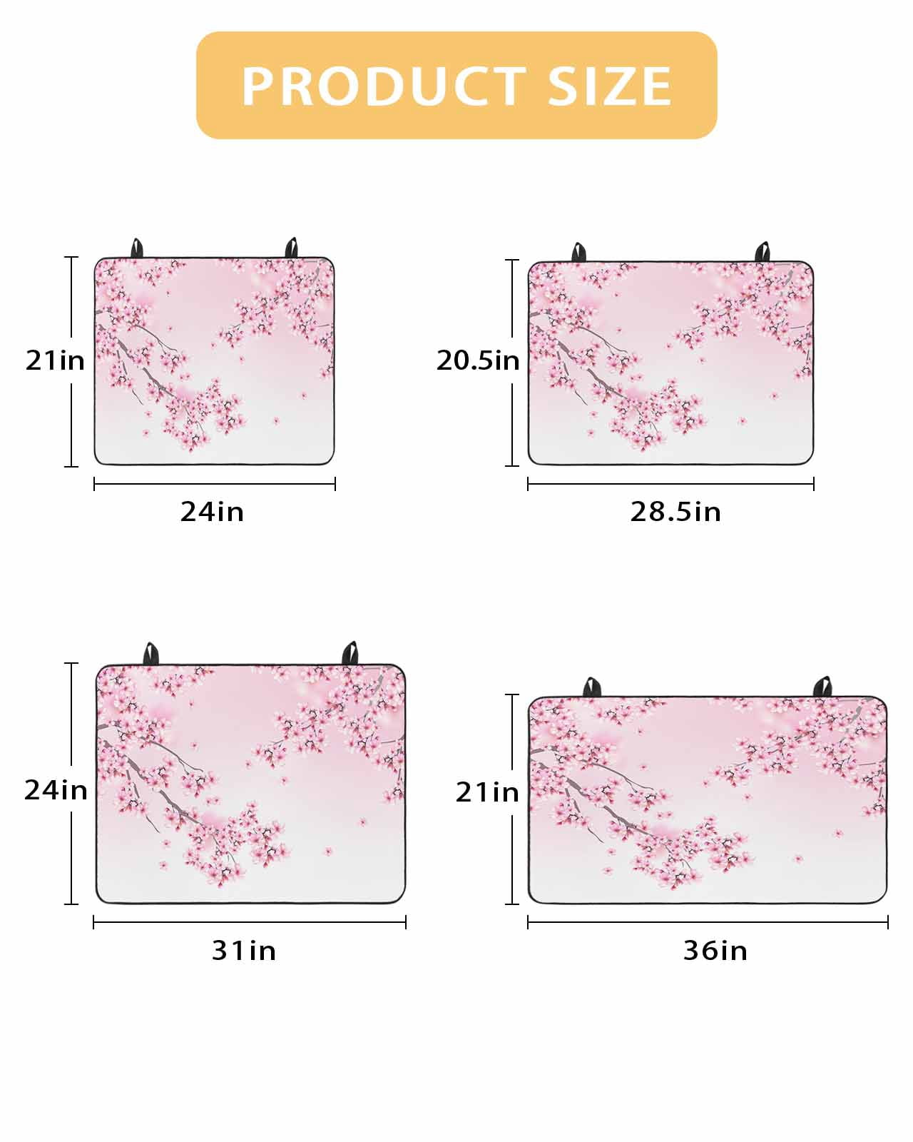 nqOlkjepod Large Induction Cooktop Protector Mat 24"x21", Pink Flowers Stove Top Covers for Electric Stove, Spring Botanical Floral Branches Gradient Stove Burner Cover Mats, Glass Top Stove Cover