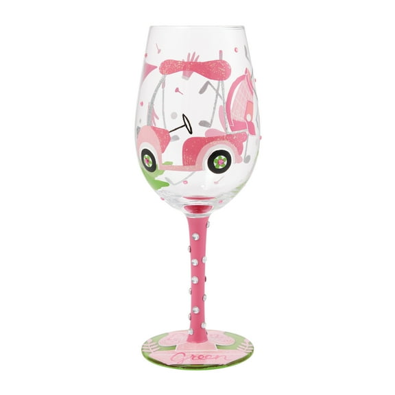 Lolita Queen of the Green Hand Painted Wine Glass 15oz