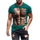 thumbnail image 4 of Camisetas de Manga Larga de los Hombres Casual Muscle Print Graphic Tee, Camiseta de Cuello de Tripulación de Manga Corta para las Vacaciones Diarias, 4 of 9