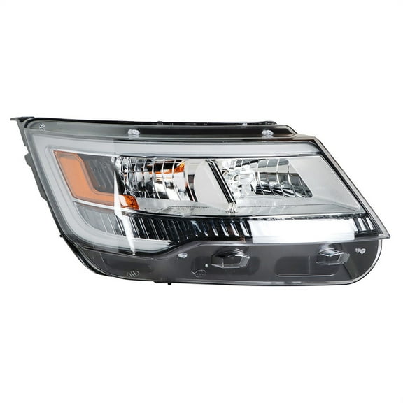 SEBLAFF Right Side Headlights For 2016-2019 Ford Explorer with LED DRL Chrome Housing