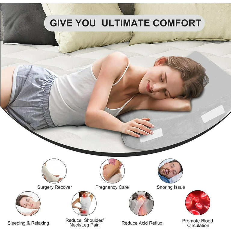 Memory Foam Bed Wedge Pillow Supportive pillow for Sleeping ,Leg elevator  ,Snoring, Acid Reflux