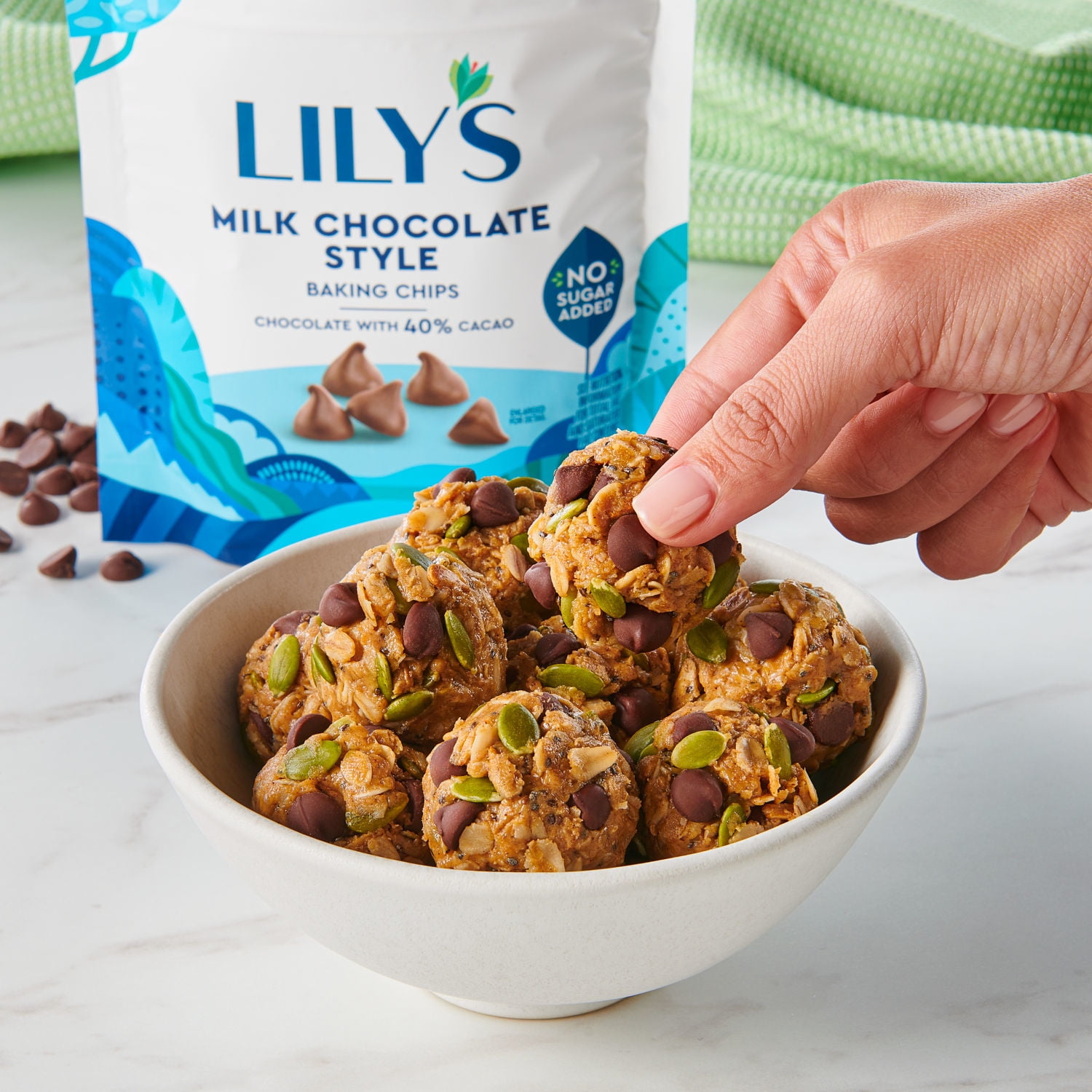 Lily's Milk Chocolate No Sugar Added, Gluten Free Baking Chips, 7 oz