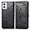 Black, variant on Wallet Case for Motorola Moto Edge 5G 2024 Case Leather Flip Folio Magnetic Shockproof Protective Cover with Card Slots and Lanyard Cover for Moto Edge 5G 2024. Mandala Green