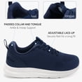 thumbnail image 3 of TEAHOO X STQ Walking Shoes for Women Wide Toe Box Sneakers Breathable Orthopedic Swollen Feet Diabetic Shoe Gym Workout Plantar Fasciitis Running Tennis Athletic with Adjustable Lace-up Navy 8.5, 3 of 7
