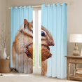 thumbnail image 2 of Erosebridal Kawaii Ground Squirrel Blackout Curtains Cute Hamster Curtains, Brown Nut Curtains & Drapes Blue Sky Living Room Curtains, Lovely Wildlife Window Curtains, 2 of 5
