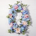 thumbnail image 4 of Spring Decor,17.7In Spring Flower Wreath With Small Bow Non-Fading Design Indoor Outdoor Use,Festive Decor for Fireplace Front Door Living Room Wedding Venue Photography Background Decors, 4 of 9