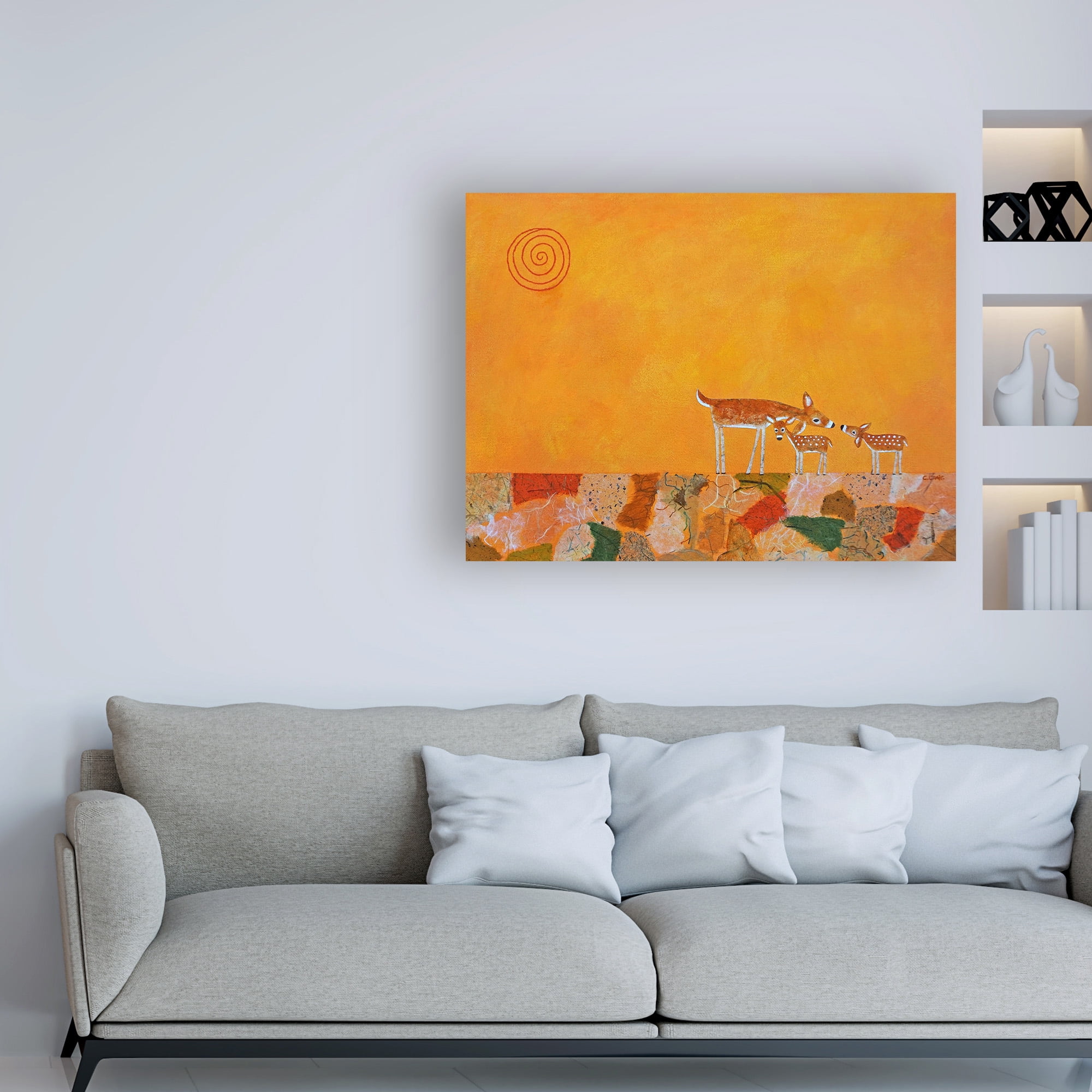 Trademark Fine Art 'Fawns At Dawn' Canvas Art by Casey Crai