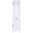 thumbnail image 5 of Spirich Home Freestanding Slim Cabinet with Top & Bottom Enclosed Cabinet Space,White Tall Cabinet with 2 Doors and Drawer,15.7"(W), 5 of 5