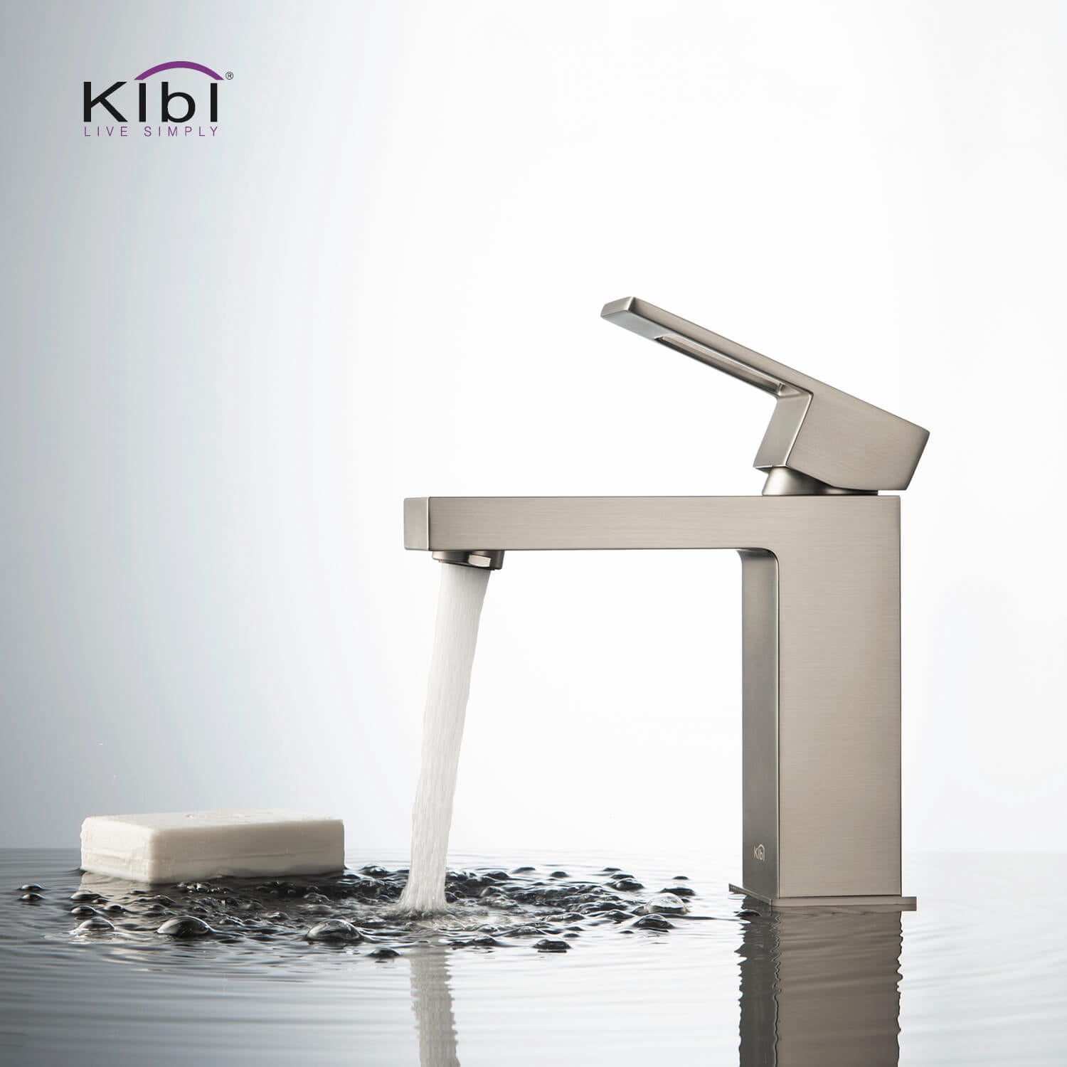 Kibi Cubic Single Handle Bathroom Vanity Sink Faucet
