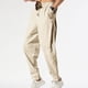 thumbnail image 5 of Pantalones largos para hombre, de color liso, con bolsillo y cordón, informales, juveniles, versátiles, deportivos, de gran tamaño., 5 of 7