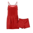 thumbnail image 3 of Girls Summer Solid Pocket Strap Shorts Casual Two Piece Outfit for Kids Girls Everyday Comfortable Playwear Set from Summer Wardrobe, 3 of 3