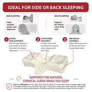Therapeutica Lite Cervical Orthopedic Foam Sleeping Pillow; Can Help Relieve Neck, Shoulder, and Back tension; Helps Spinal Alignment; Back and Side Sleeping, Medium Firm - Average