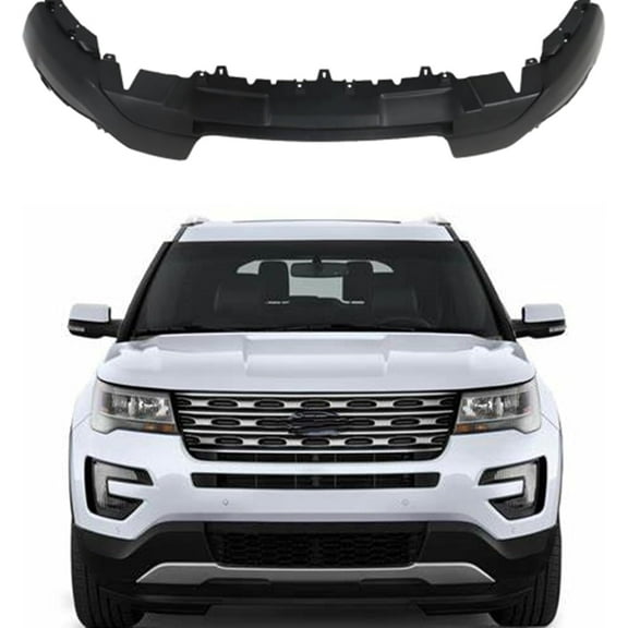 waltyotur Front Lower Bumper Primed Replacement for Explorer 2016 2017 FO1095261C FB5Z17D957AA Without Tow Hook Hole