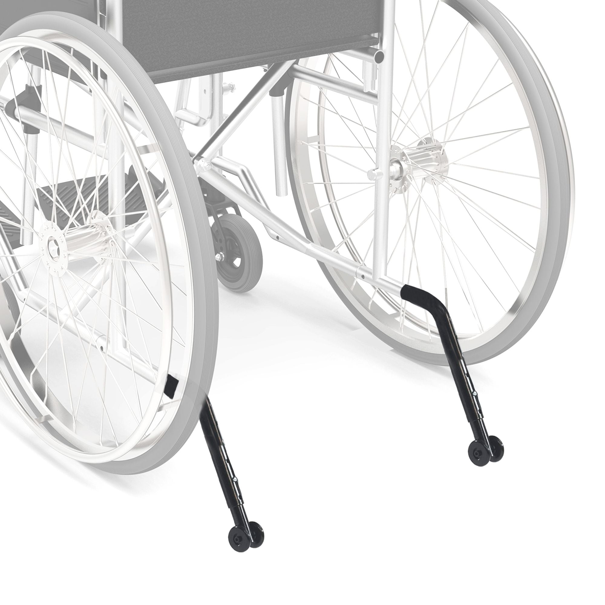 ProHeal Wheelchair Anti Tippers With Wheels Adjustable Anti Roll Back