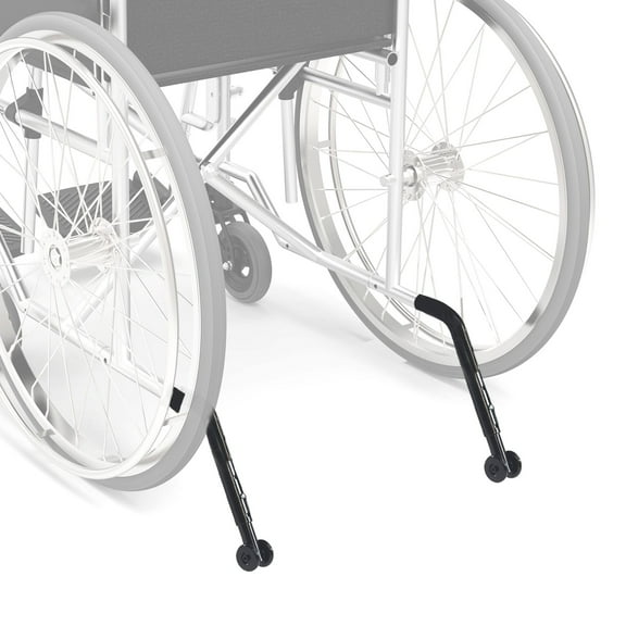 ProHeal Wheelchair Anti Tippers With Wheels - Adjustable Anti Roll Back Device