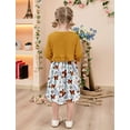 thumbnail image 6 of Lollipie Toddler Girl Sleeveless Dresses and Long Sleeve Ruffle Cardigan 2 Piece Fall Outfits for 2-7T, 6 of 6