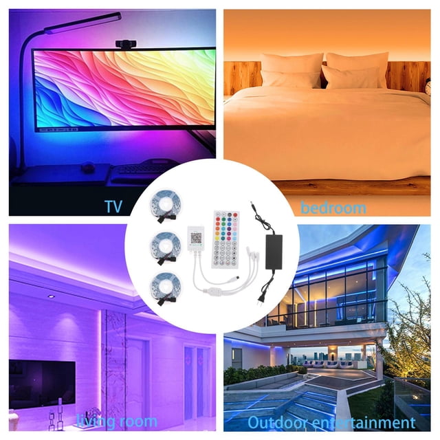 Esquirla LED s Color Changing 44 Key IR Control LED Lights for Home, Kitchen, Room, Bedroom, Dorm Room, Bar Decor with Remote Controller 15M