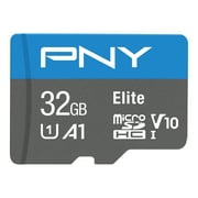 PNY 32GB Elite Class 10 U1 microSDHC Flash Memory Card for Mobile Devices - 100MB/s, Class 10, U1, V10, A1, Full HD, UHS-I, micro SD
