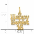 thumbnail image 3 of 10K Yellow Gold Happy Sweet 16 Charm (15 X 12) Made In United States 10c336, 3 of 5