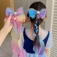 thumbnail image 4 of Dalrosia Bow Hair Clips - Ribbon Hair Bows for Girl Women, 10 inch Colorful Ribbon Lace Clip for Hair Accessories, 4 of 4