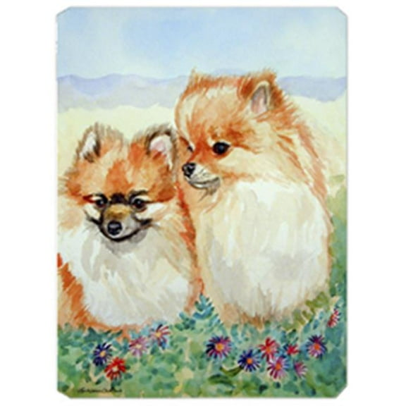 8 x 9.5 in. Pomeranian Mouse Pad, Hot Pad or Trivet