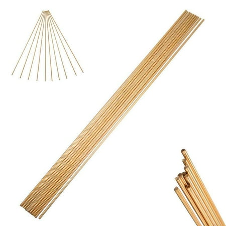 

Goodhd 10Pcs Brass Rod Wires Sticks 2mm * 250mm For Repair Welding Brazing Soldering