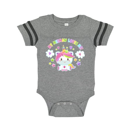 

Inktastic My Meemaw Loves Me with Cute Rainbow Unicorn Gift Baby Boy or Baby Girl Bodysuit