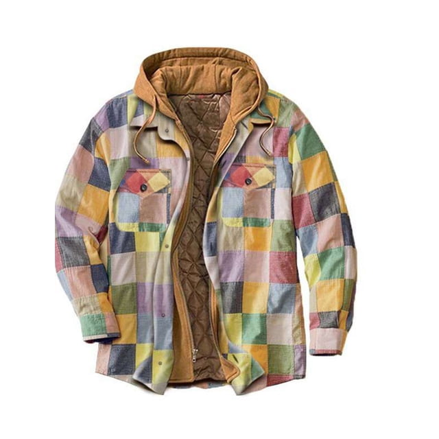 Innerwin Coat Color Block Men Jacket Outdoor Long Sleeve Full Zip Outwear Style-H 5XL