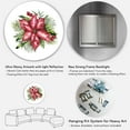 thumbnail image 5 of Designart 'Christmas Fir Branch and Holly Mistletoe Berries III' Traditional Circle Metal Wall Art 11x11 - Disc of 11, 5 of 5