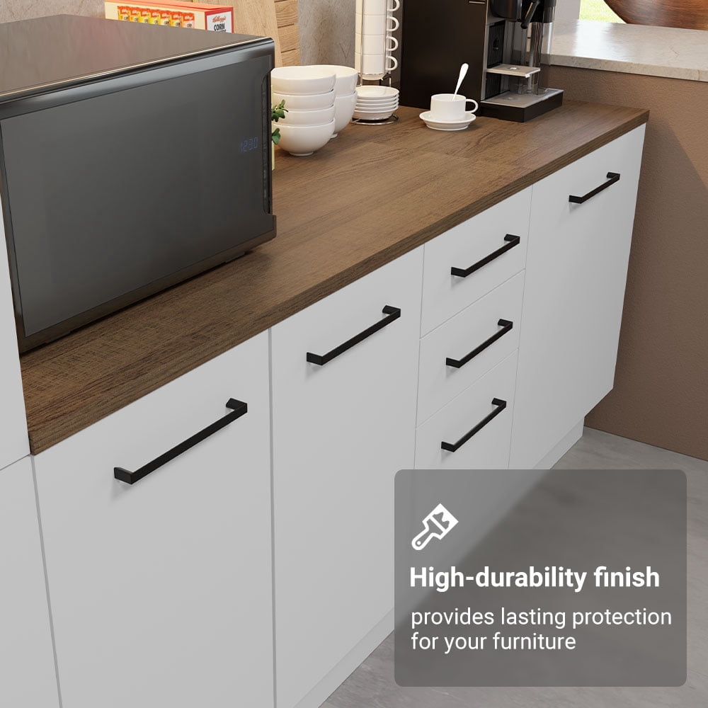 Madesa Hazel Kitchen Set 94"L Pantry Storage Base Cabinet Wall Cupboard Engineered Wood Multiple Compartments Organization Unit - White