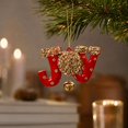 thumbnail image 6 of JOY Letter Christmas Ornaments, Glitter Bell Hanging Decorations, Xmas Tree Pendant for Holiday Home Party Decor, 6 of 8