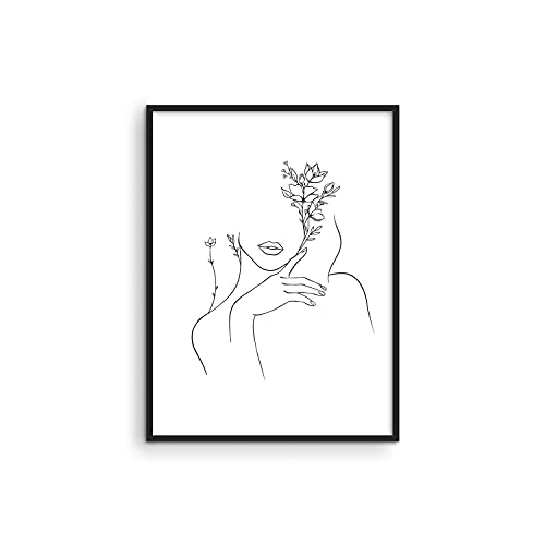 Haus and Hues Minimalist Wall Art Line Art Wall Decor Silhouette Poster