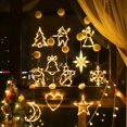thumbnail image 4 of Adornos navideños colgantes con luces LED, decoraciones navideñas para dormitorio, decoración de vidrio para ventana del hogar, batería cálida, 4 of 4
