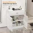 thumbnail image 6 of Salon Staion Hair Color Bar Organizers, Hair Color Rack, Barber Station Cabinet with Drawers & Adjustable Shelves, Wall Mounted Tube Storage Station for Salon Display, White, 6 of 16
