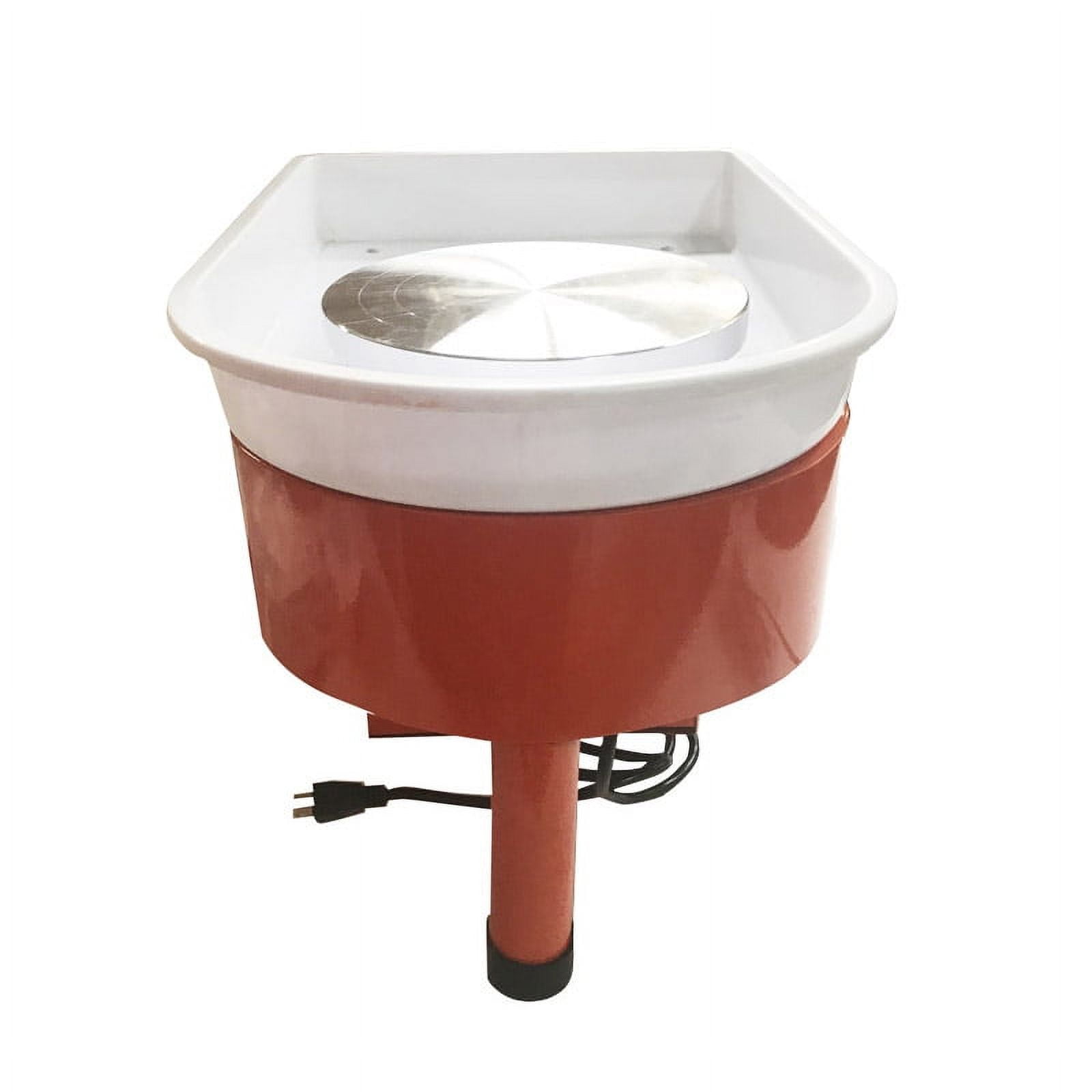 INTSUPERMAI 25cm/9.5" Electric Red Foot Flexible Pedal Pottery Wheel Ceramic Machine Clay Art Work Kit