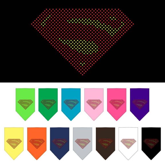 Super! Rhinestone Bandana Black Small