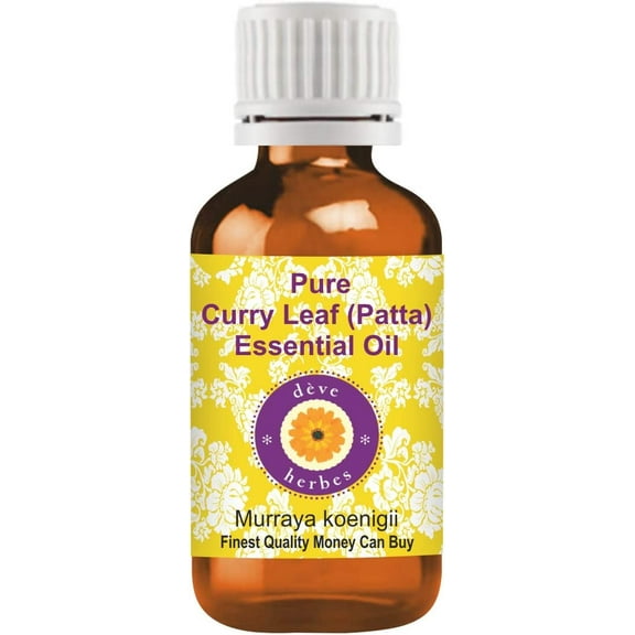 Deve Herbes Pure Curry Leaf (Patta) Essential Oil (Murraya koenigii) Natural Therapeutic Grade Steam Distilled 5ml (0.16 oz)